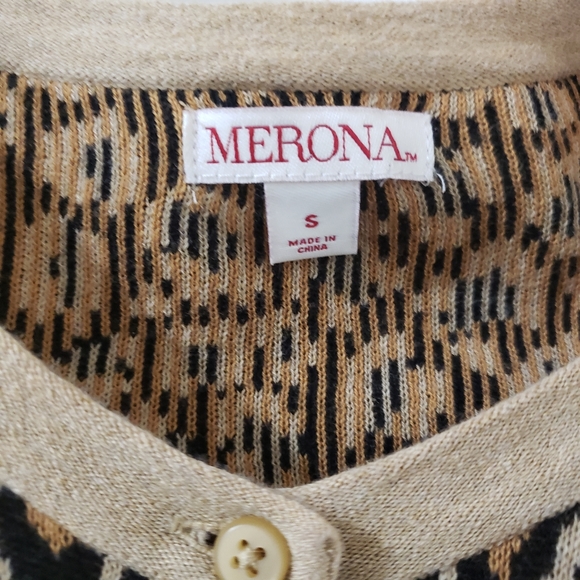 Merona Leopard Print Light Sweater Size Small - Picture 2 of 5